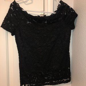 Black Lace Top - Medium